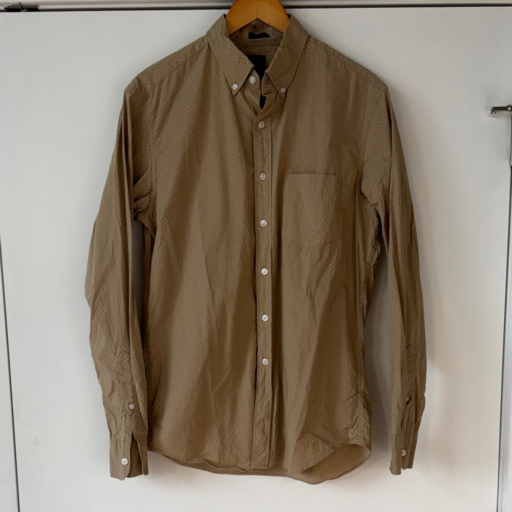 J. Crew Men's Brown Button-Down Shirt